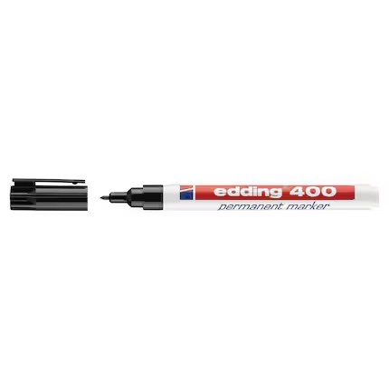 edding 400 permanent marker ronde punt 1 mm zwart