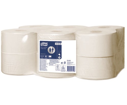 Tork Mini Jumbo Toiletpapier Advanced, 2-laags, wit