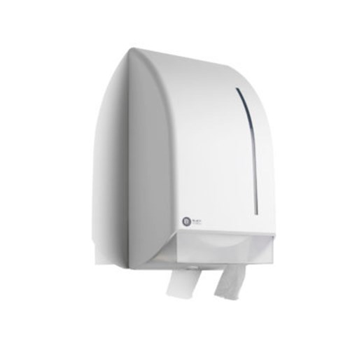 BlackSatino Jumbo toiletpapierdispenser wit