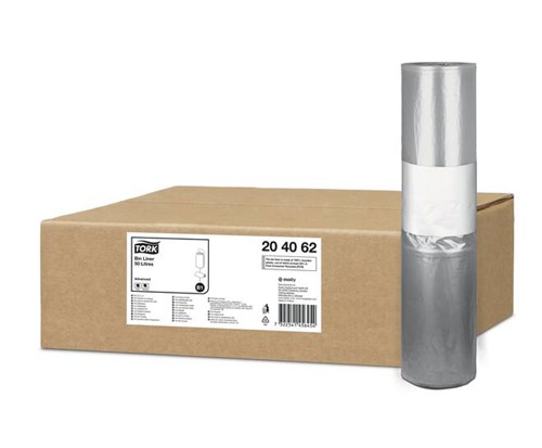 Tork Afvalzak 50 liter 100% recycled transparant 250st/doos