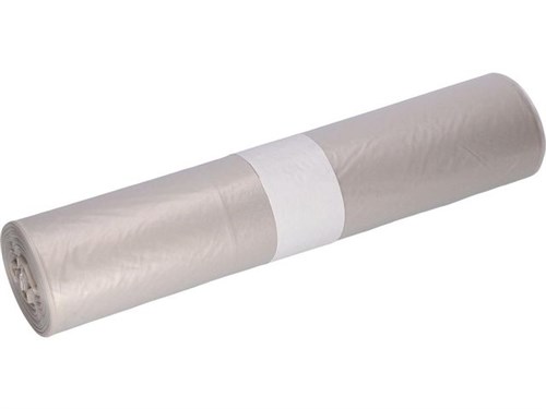 Afvalzak 70x110cm T25 Transparant HDPE (25 rol x 20 stuks)