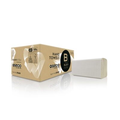 BlackSatino Blend handdoeken V-vouw (25 x 23cm) 2 laags