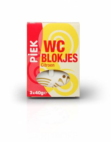 Piek wc blokjes citroen 3x40 gram