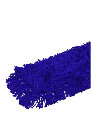 Zwabberhoes acryl blauw drukknoop 100cm