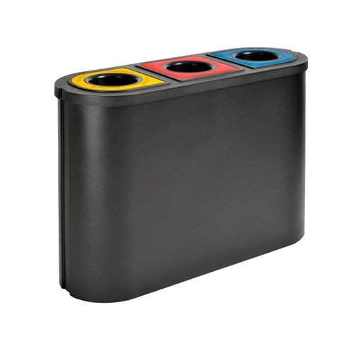 Zwart Afvalscheidingsbak 3x45ltr