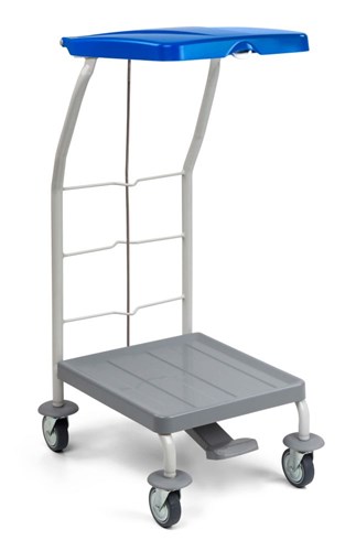 Waswagen enkele module 70 liter met voetpedaal en deksel