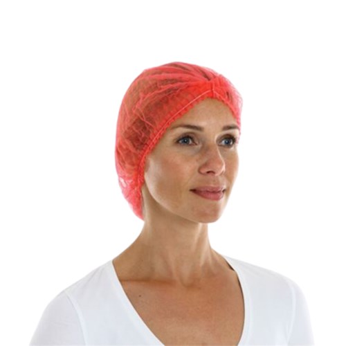 Haarnet Non Woven PP Clip Cap Rood M