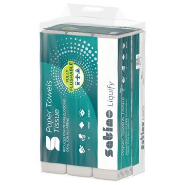 Satino Liquify handdoek 2 laags - v-vouw